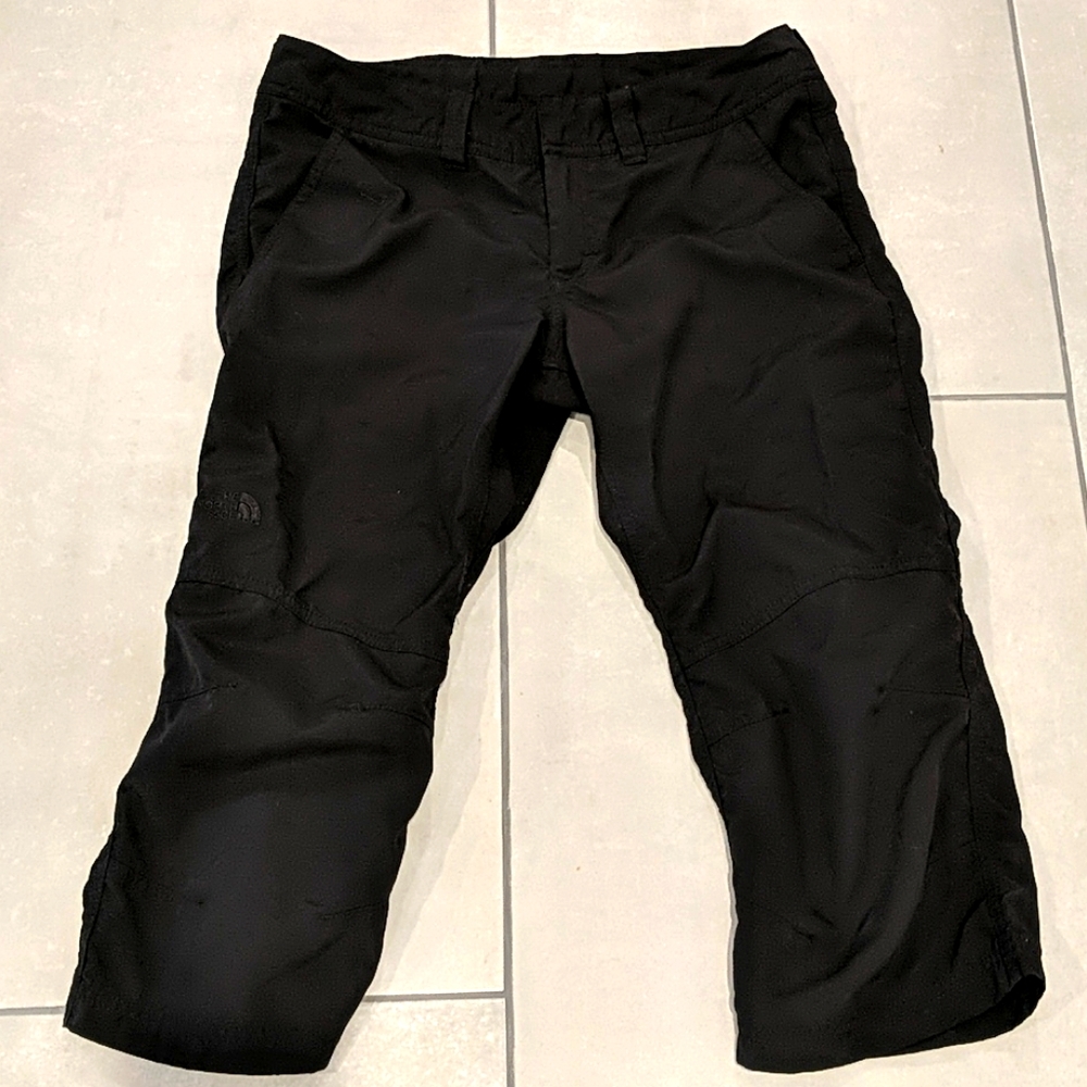 Women's North Face Black Hiking Capris Size 6